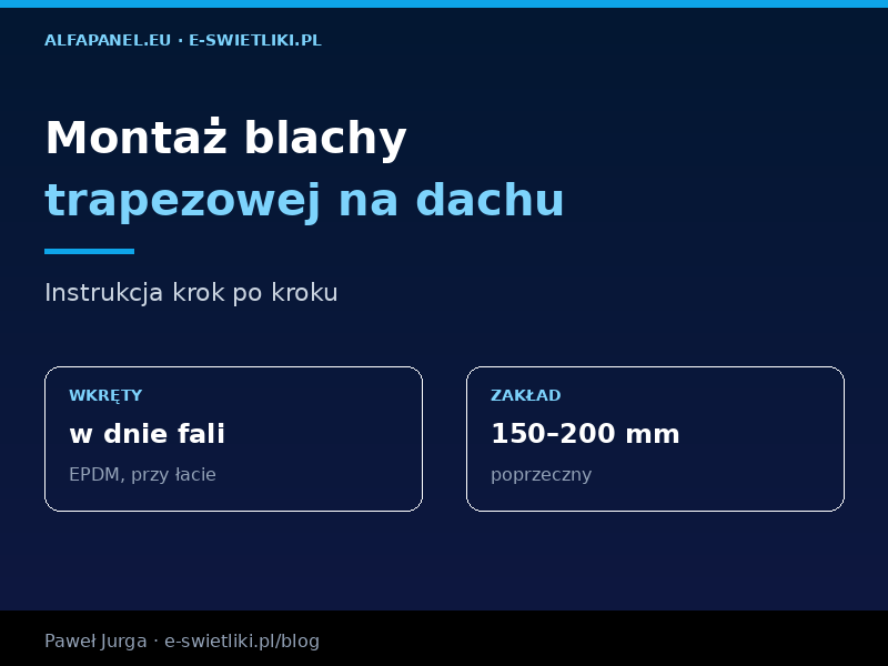 Jak montować blachę trapezową na dachu krok po kroku?