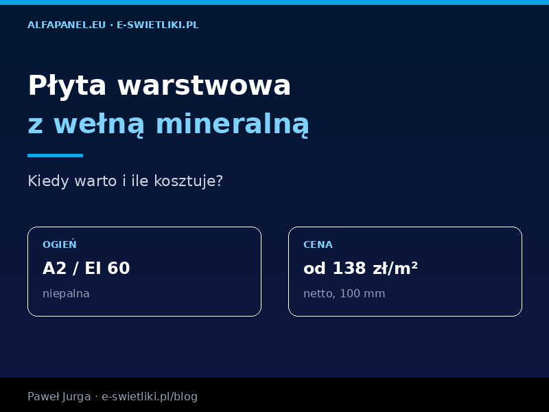 Płyta warstwowa z wełną mineralną – kiedy warto i ile kosztuje?
