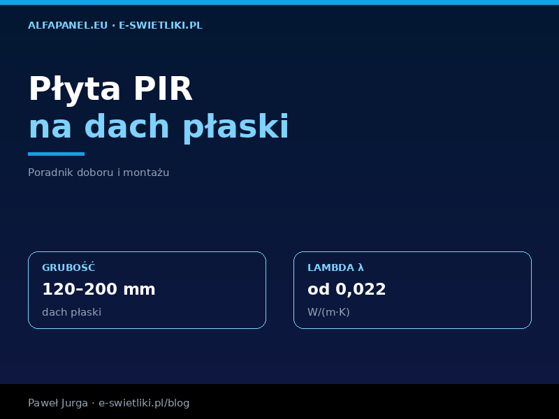 Płyta PIR na dach płaski – poradnik doboru i montażu