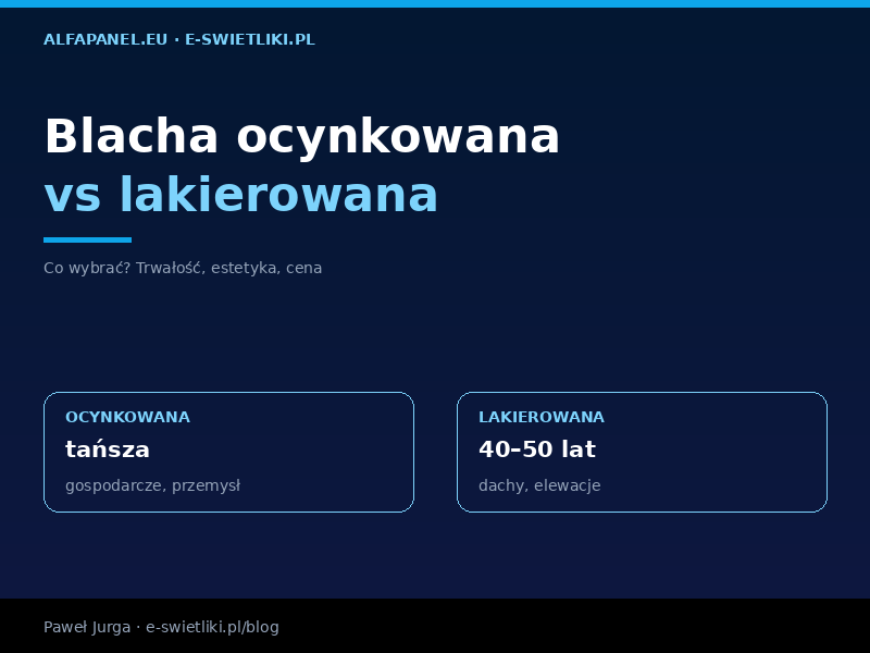 Blacha trapezowa ocynkowana vs lakierowana – co wybrać?