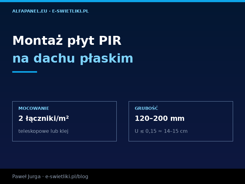 Jak montować płyty PIR na dachu płaskim krok po kroku?