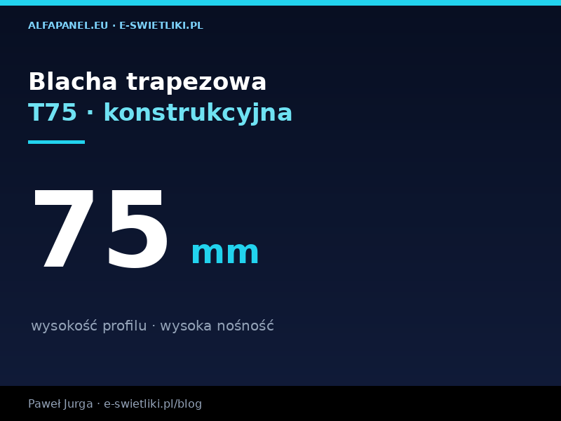 Blacha trapezowa T75 – kiedy potrzebna wysoka nośność? | e-swietliki.pl