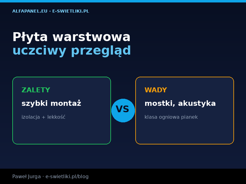 Zalety i wady płyt warstwowych – uczciwy przegląd | e-swietliki.pl
