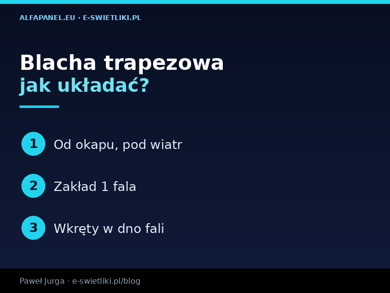 Blacha trapezowa – jak układać? Zakłady i kierunki montażu