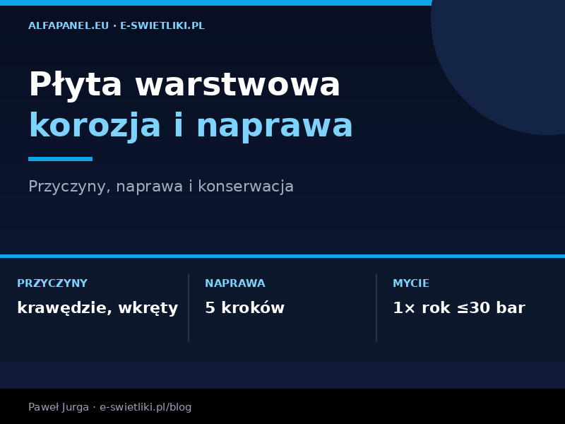 Płyta warstwowa – korozja, naprawa i konserwacja