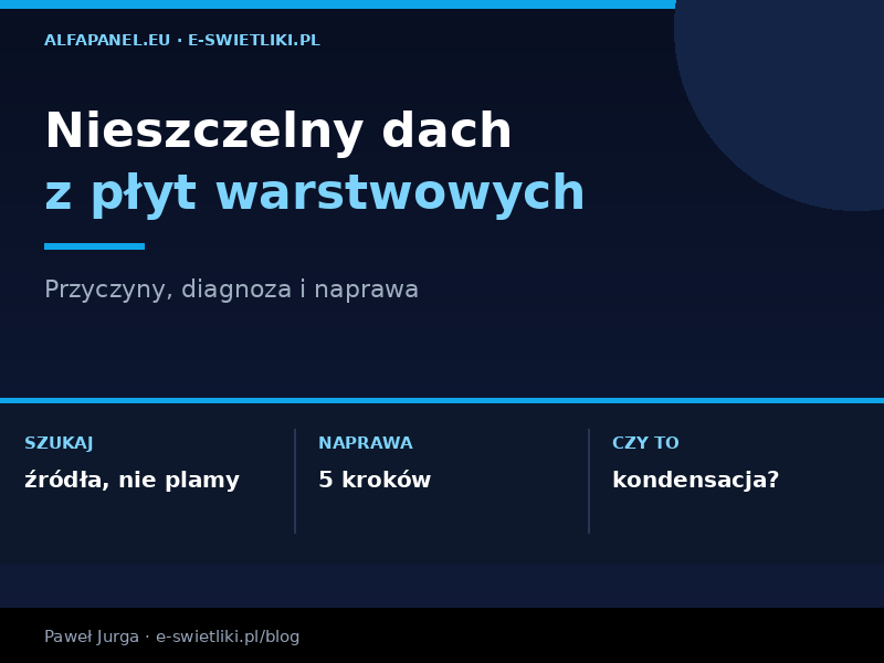 Jak naprawić nieszczelny dach z płyt warstwowych?