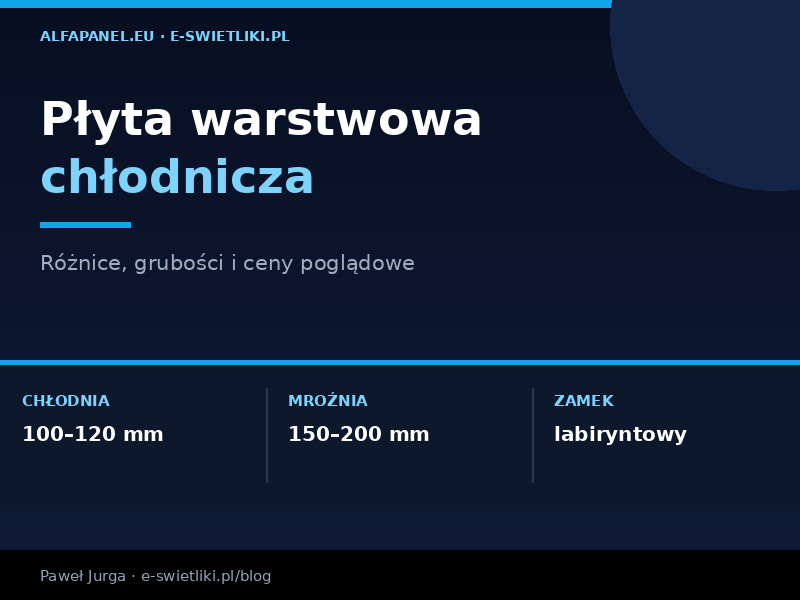 Płyta warstwowa chłodnicza – czym się różni i ile kosztuje?